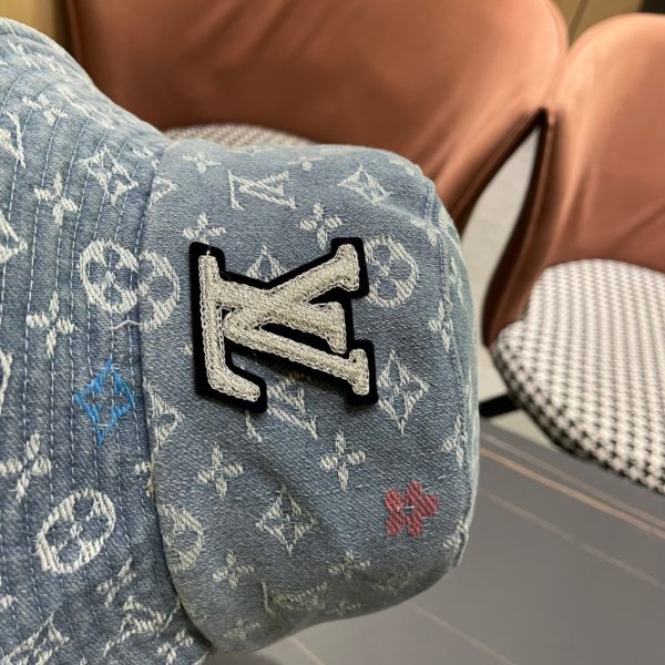 LV058 - Monogram Denim Bucket Hat Light Blue - Image 12