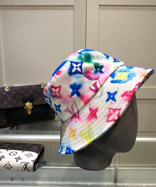 LV024 - Monogram Canvas Bucket Hat multi colour topi wanita - Multi Color