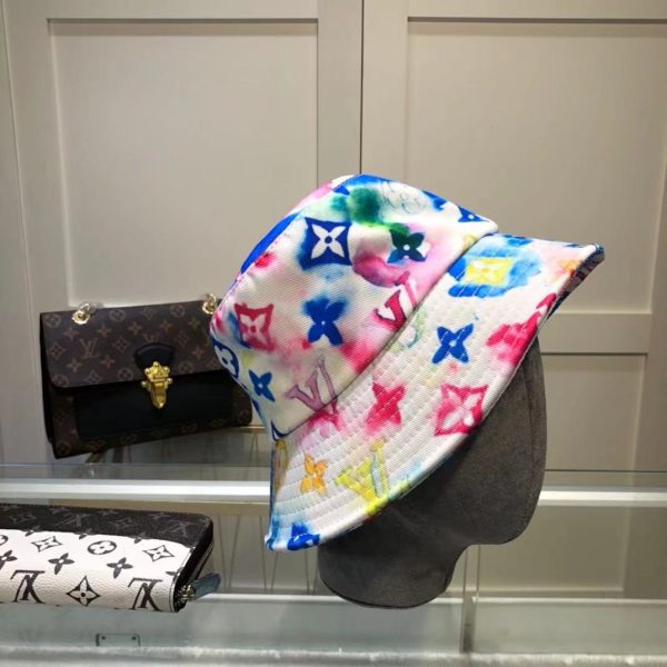 LV024 - Monogram Canvas Bucket Hat multi colour topi wanita - Multi Color - Image 7