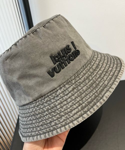 LV040 - Logo Cotton Bucket Hat Grey