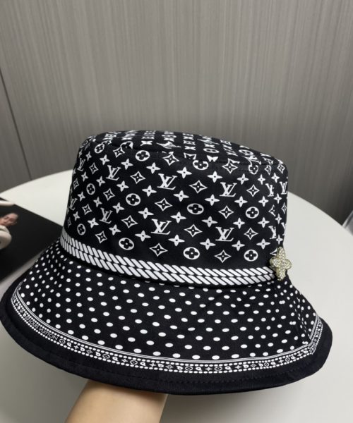 LV049 - Monogram Canvas Bucket Hat Black