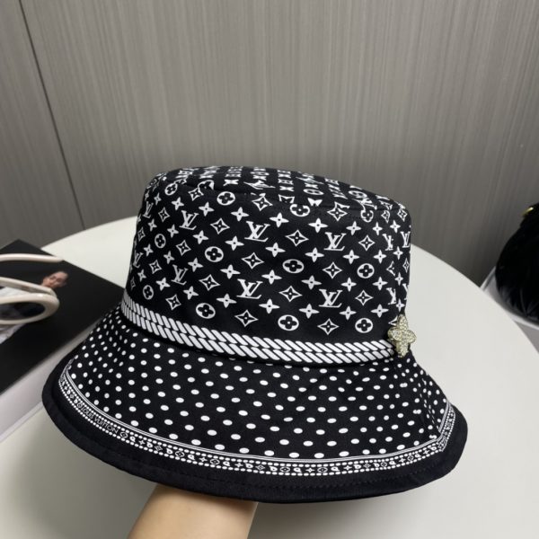 LV049 - Monogram Canvas Bucket Hat Black - Image 10