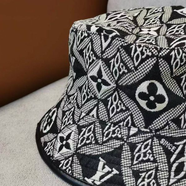 LV020 - Monogram Cotton Since 1854 Black Monogram Bucket Hat - Image 9