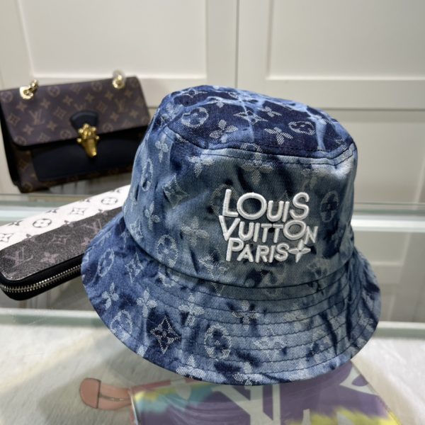 LV064 - Monogram Canvas Bucket Hat Blue - Image 5
