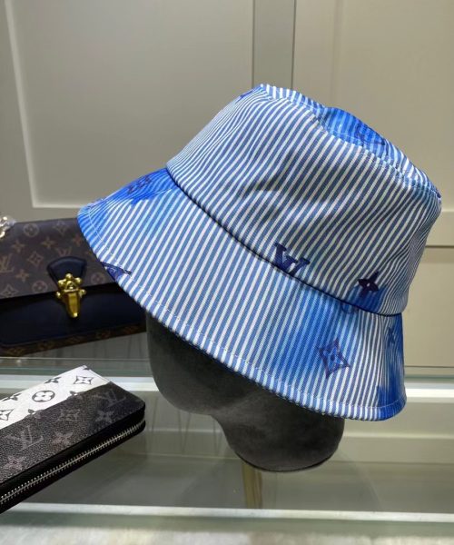 LV010 - Monogram Canvas Bucket Hat Blue