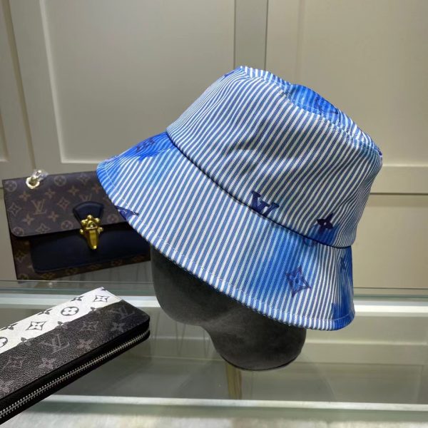 LV010 - Monogram Canvas Bucket Hat Blue - Image 6