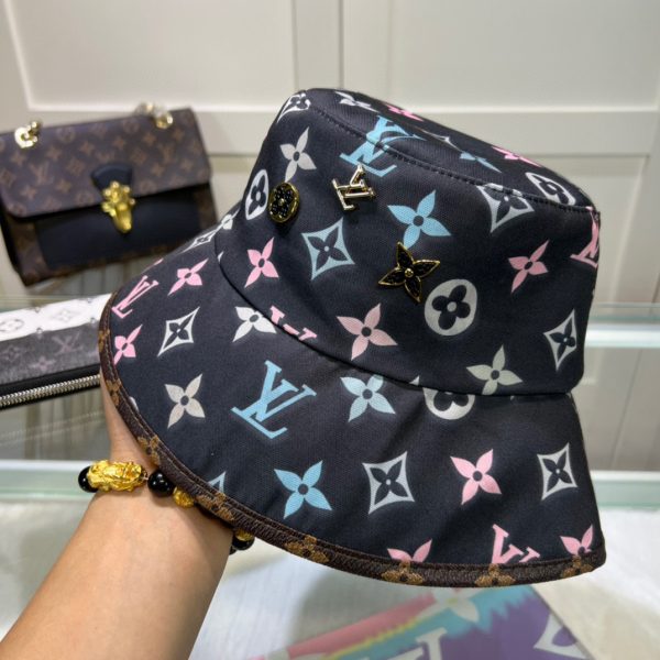 LV037 - Monogram Canvas Bucket Hat Black - Image 7