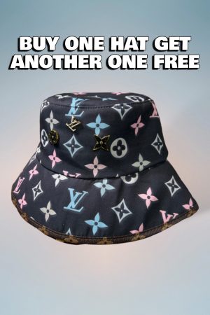 LV037 - Monogram Canvas Bucket Hat Black