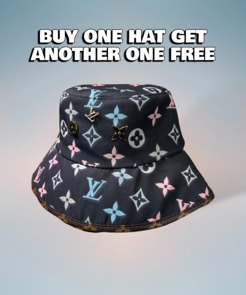 LV037 - Monogram Canvas Bucket Hat Black