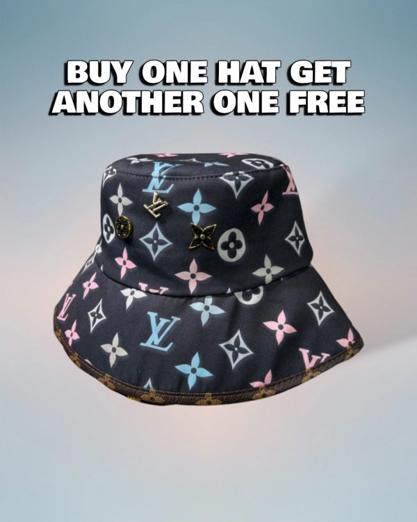 LV037 - Monogram Canvas Bucket Hat Black