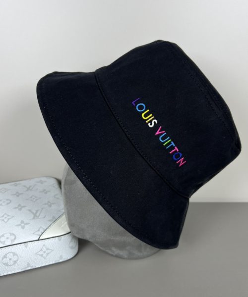 LV057 - Logo Cotton Bucket Hat Black Reversible
