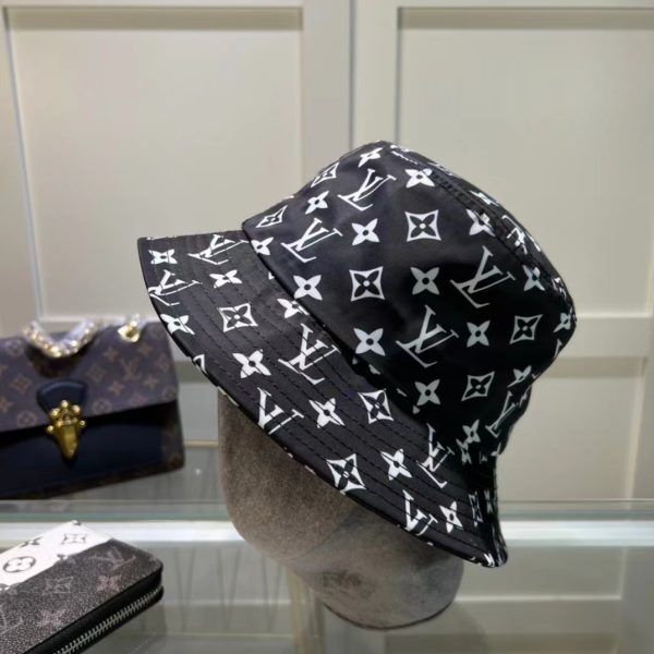 LV009 - Monogram Canvas Bucket Hat Black - Image 3
