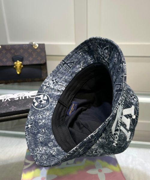 LV025 - Monogram Cotton Bucket Hat Blue