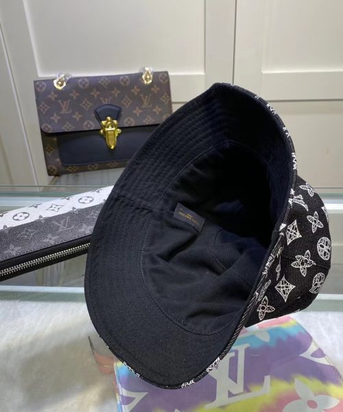 LV017 - Monogram Canvas Bucket Hat Black