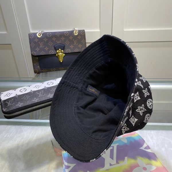 LV017 - Monogram Canvas Bucket Hat Black - Image 6
