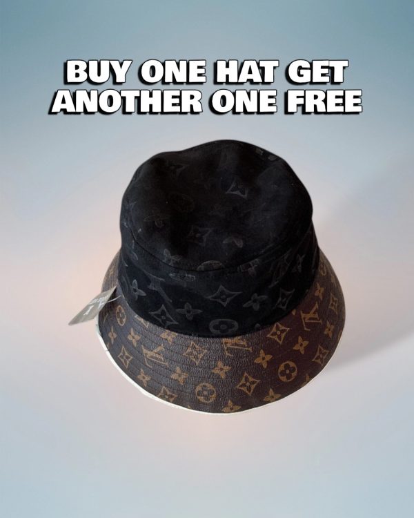 LV031 - Monogram Canvas Bucket Hat Black