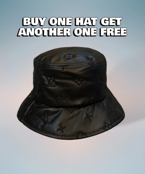 LV027 - Leather Bucket Hat Black