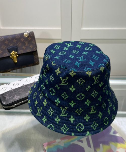 LV032 - Monogram Yellow Denim Bucket Hat