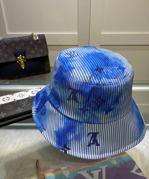 LV010 - Monogram Canvas Bucket Hat Blue
