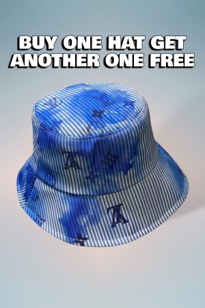 LV010 - Monogram Canvas Bucket Hat Blue