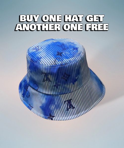 LV010 - Monogram Canvas Bucket Hat Blue