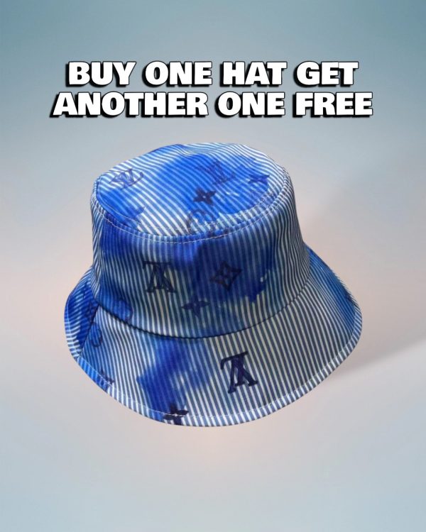 LV010 - Monogram Canvas Bucket Hat Blue