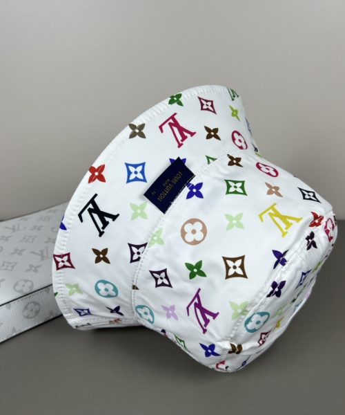 LV056 - Logo Cotton Bucket Hat White Reversible