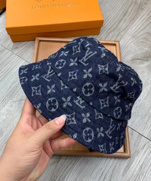 LV021 - Monogram Cotton Bucket Hat Blue