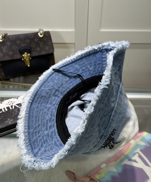 LV035 - Monogram Cotton Bucket Hat Blue
