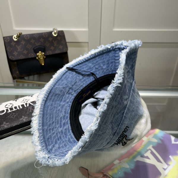 LV035 - Monogram Cotton Bucket Hat Blue - Image 6