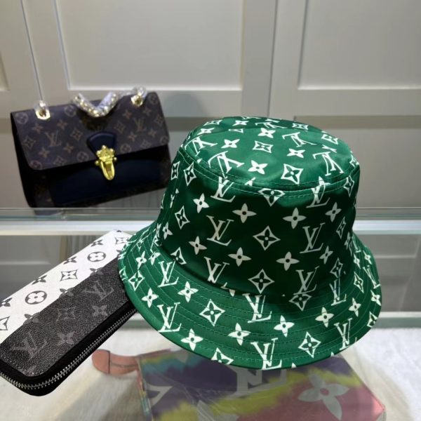 LV007 - Monogram Canvas Bucket Hat Green - Image 6