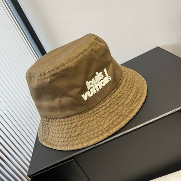 LV042 - Logo Cotton Bucket Hat Brown - Image 6
