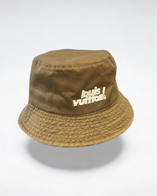 LV042 - Logo Cotton Bucket Hat Brown - Image 2