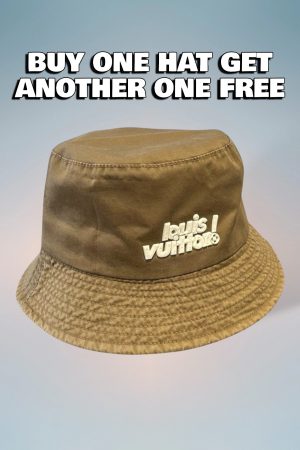 LV042 - Logo Cotton Bucket Hat Brown