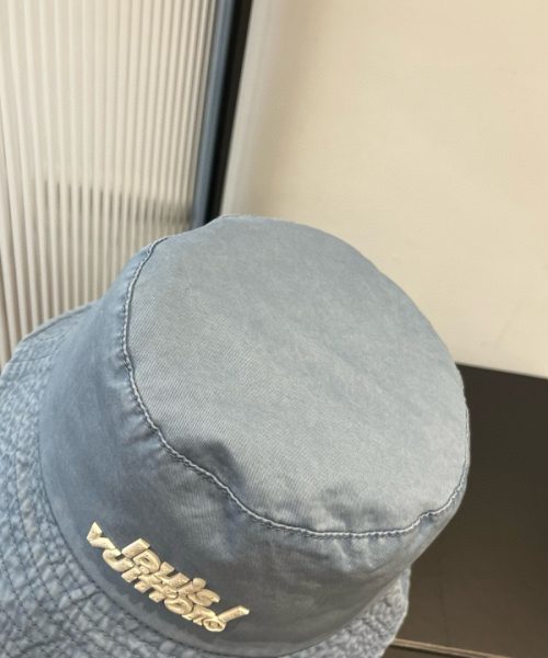 LV041 - Logo Cotton Bucket Hat Blue