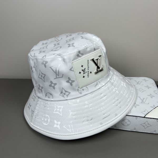 LV061 - Monogram Canvas Bucket Hat White - Image 9