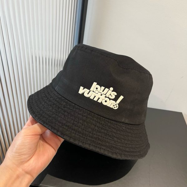 LV043 - Logo Cotton Bucket Hat Black - Image 7