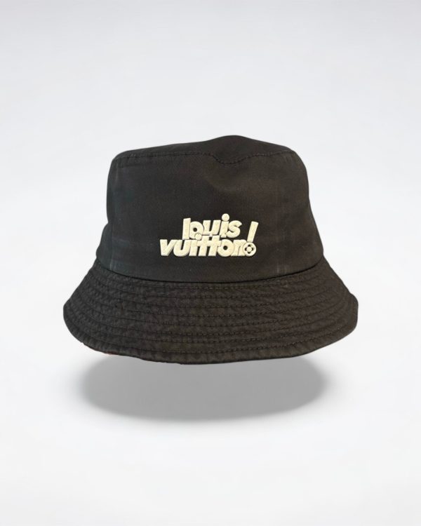 LV043 - Logo Cotton Bucket Hat Black - Image 8