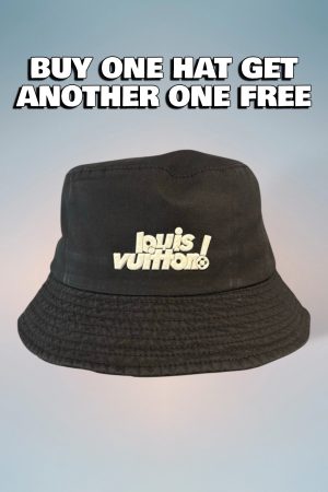 LV043 - Logo Cotton Bucket Hat Black