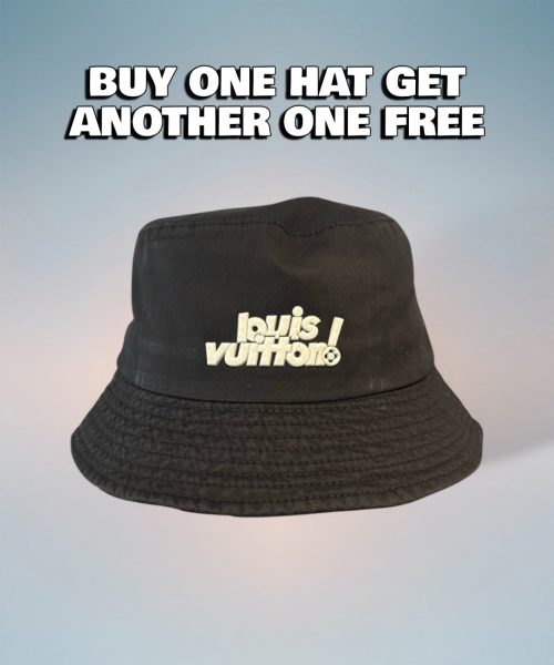 LV043 - Logo Cotton Bucket Hat Black