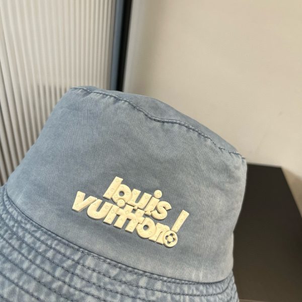 LV041 - Logo Cotton Bucket Hat Blue - Image 6