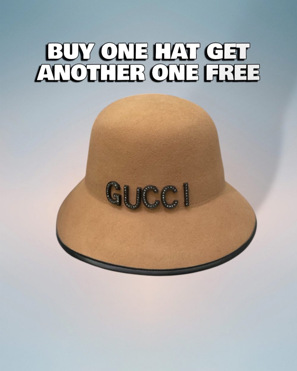 GC001 - Logo wool Bucket Hat Brown