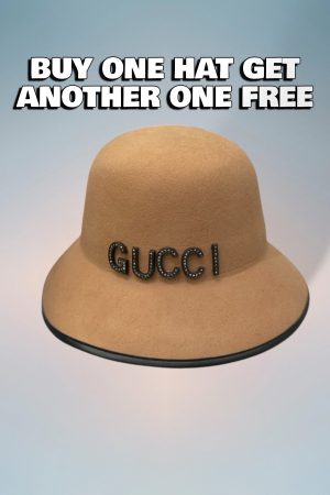 GC001 - Logo wool Bucket Hat Brown