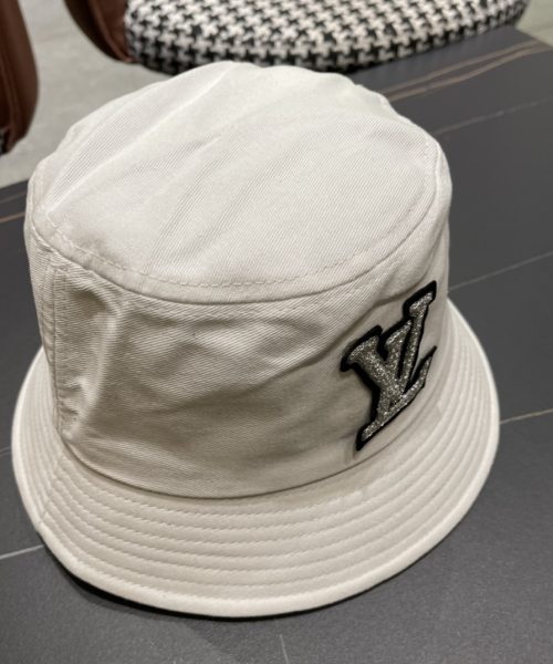LV069 - Logo Canvas Bucket Hat White