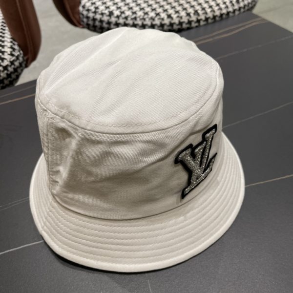 LV069 - Logo Canvas Bucket Hat White - Image 4