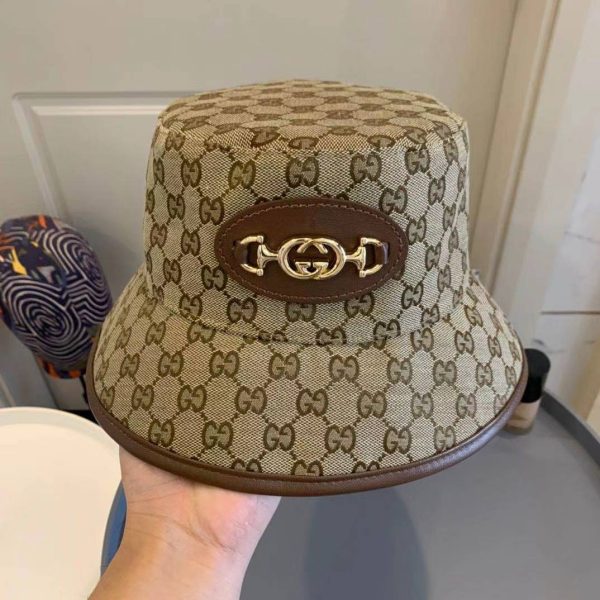 GC005 - Monogram Canvas Bucket Hat Brown - Image 10