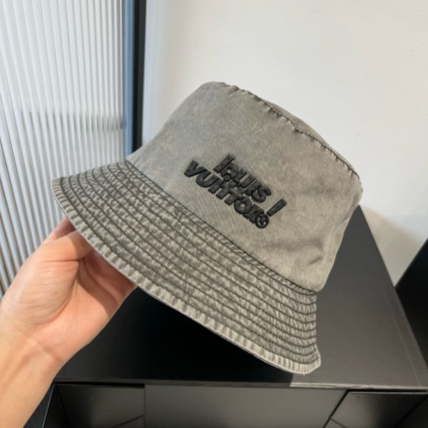 LV040 - Logo Cotton Bucket Hat Grey - Image 6