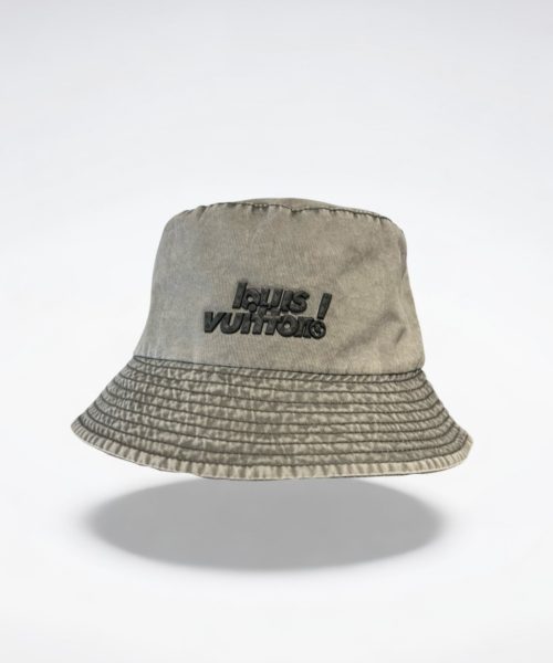 LV040 - Logo Cotton Bucket Hat Grey