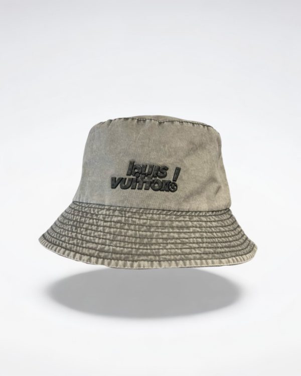 LV040 - Logo Cotton Bucket Hat Grey - Image 2