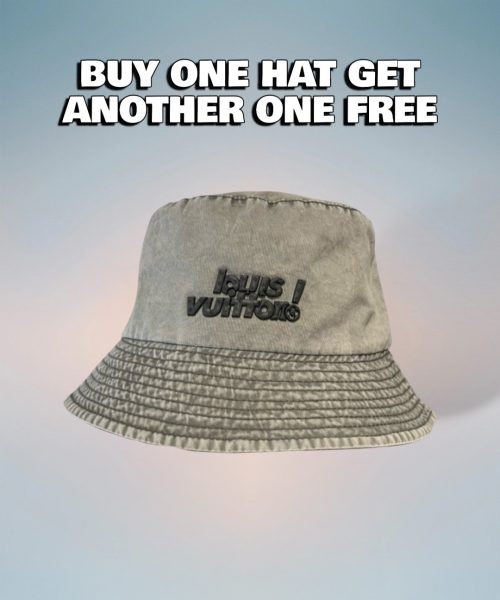 LV040 - Logo Cotton Bucket Hat Grey